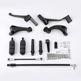 Custom Chrome Gloss Black Forward Controls Pegs Levers Linkage Fit For Harley Sportster 14-22